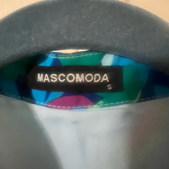 NWOT Blue Multicolor Floral Button Down 3/4 Puff Sleeve Easter Maxi Dress Small - Picture 8 of 12